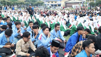 Momentum Sumpah Pemuda, 5.000 mahasiswa, pemuda, dan santri gelar Konsolidasi Akbar di Mapolda Jatim, deklarasi tolak perpecahan dan narkoba.